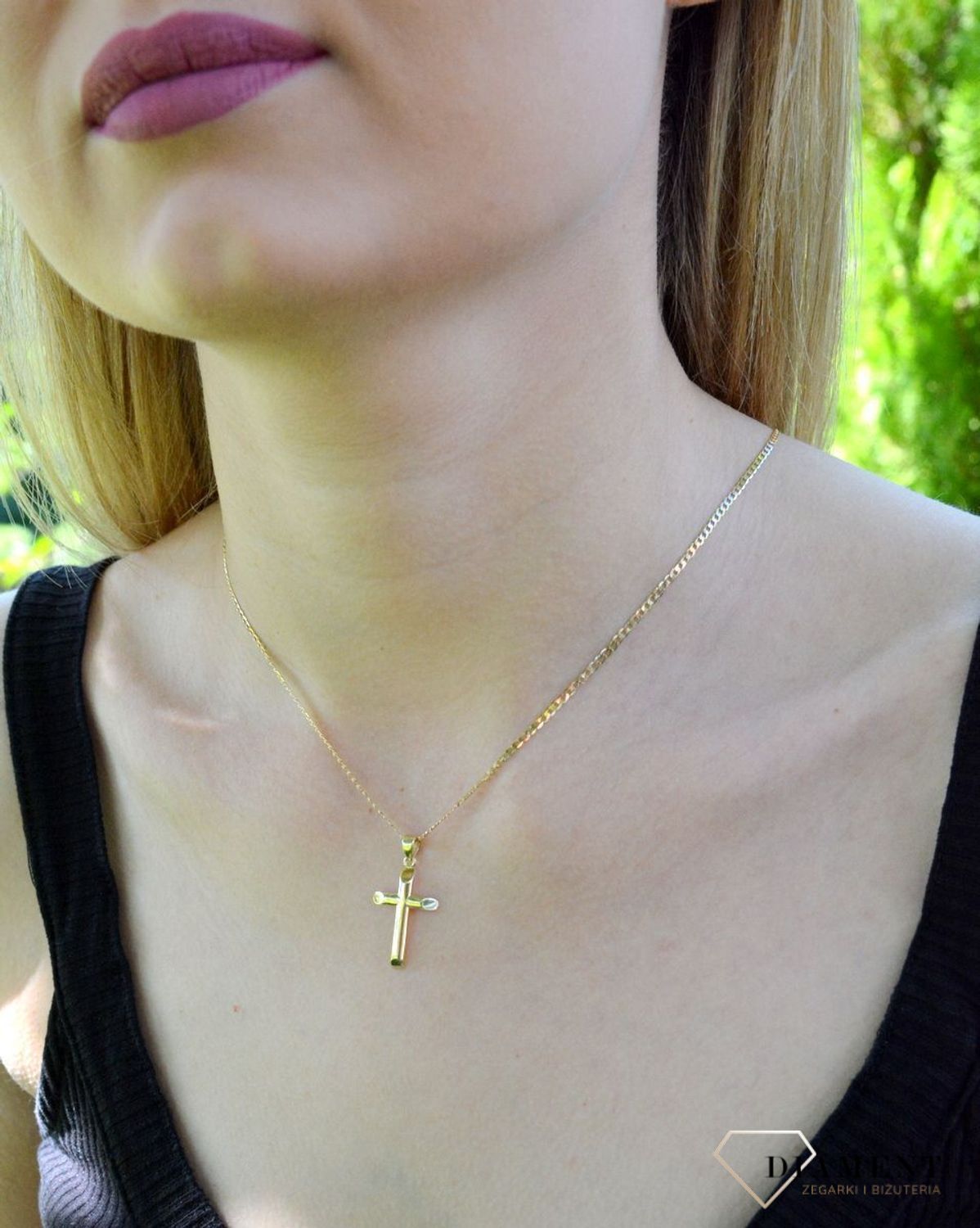 Złota zawieszka krzyżyk ZA 5854 375df.jpg